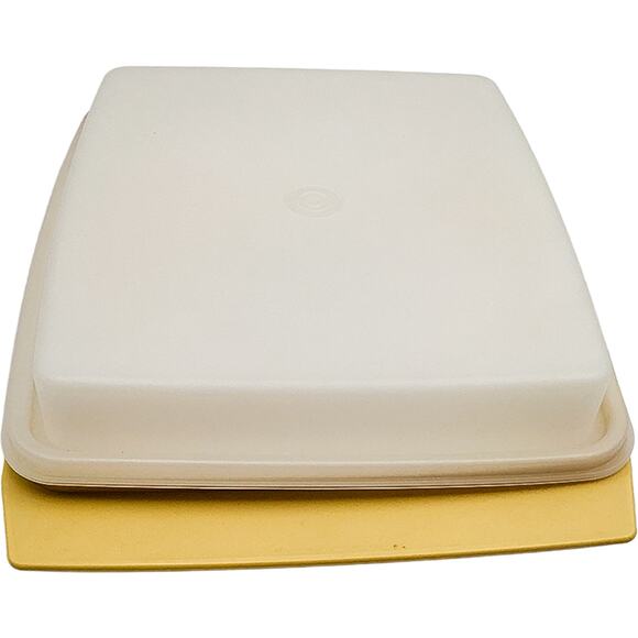 Vintage Tupperware Deviled Egg Yellow/Gold Carrier Storage w/Lid & Handles 723-4 - Picture 4 of 6